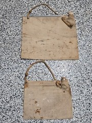 2 Antique Superior Water Bags Scotch Flax Canvas with Corks. Great For Display