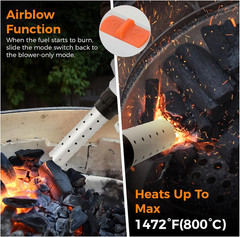 Cordless Fire Starter, 20V Charcoal Starter and Lighter, Chemical Free Heated Ai