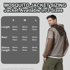 No-See-Um Mesh Mosquito Jacket for Outdoor, Multiple Sizes to Fit Everyone St…