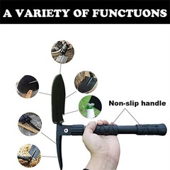16in Portable Heavy Duty Alloy Steel Multi Tool Shovel Axe and Pickaxe