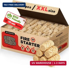 150 pcs Large Fire Starters for Fireplace, Natural Fire Starter for Campfires, f
