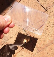Blackett Solar Emergency Fire Starter, Credit Card Sized Fresnel Lens, 10 Pack