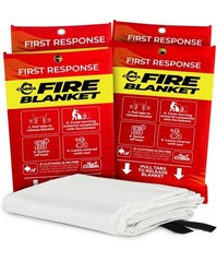 4 x Mart Cobra Fire Blanket for Home and Kitchen Safety Fiberglass 40” x 40”