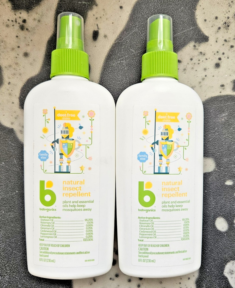 Babyganics Natural Insect Repellent Bug Spray 8 fl oz 2 Pack