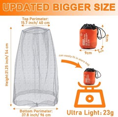 Breathable Mosquito Head Net with Carry Bags – Essential for Hiking and Camping