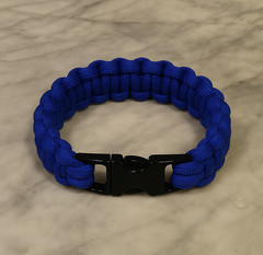 Royal Blue Cobra Paracord Bracelet with Metal Buckle