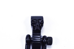 Black Metal Skull Shackles – Adjustable Hardware for Paracord Bracelets