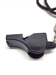 Vintage Foxtron Inc Canada Fox 40 Three Chamber Pealess Official Referee Whistle