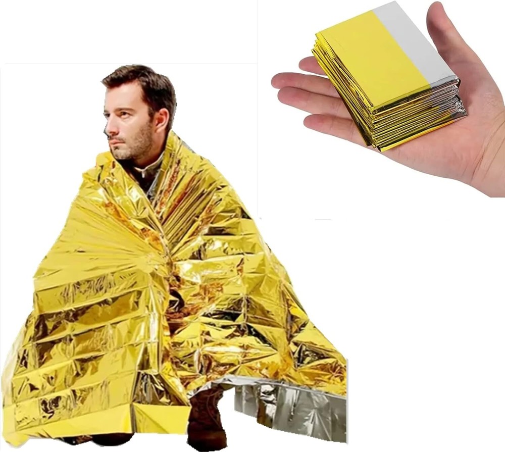 Thermal Blankets, Silver Gold Foil Survival Blanket Space Blanket Survival Kit
