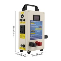 110V Hand Crank Generator Emergency USB Charger Camping Outdoor Survival LED