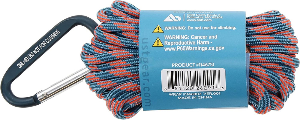 30 Foot Paratinder Utility Cord with Heavy Duty Paracord and Flammable Thread Co