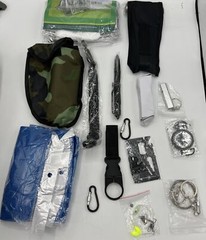 Emergency Survival Kit Bag First Aid Military Camping Trauma Blanket Shelter Cam