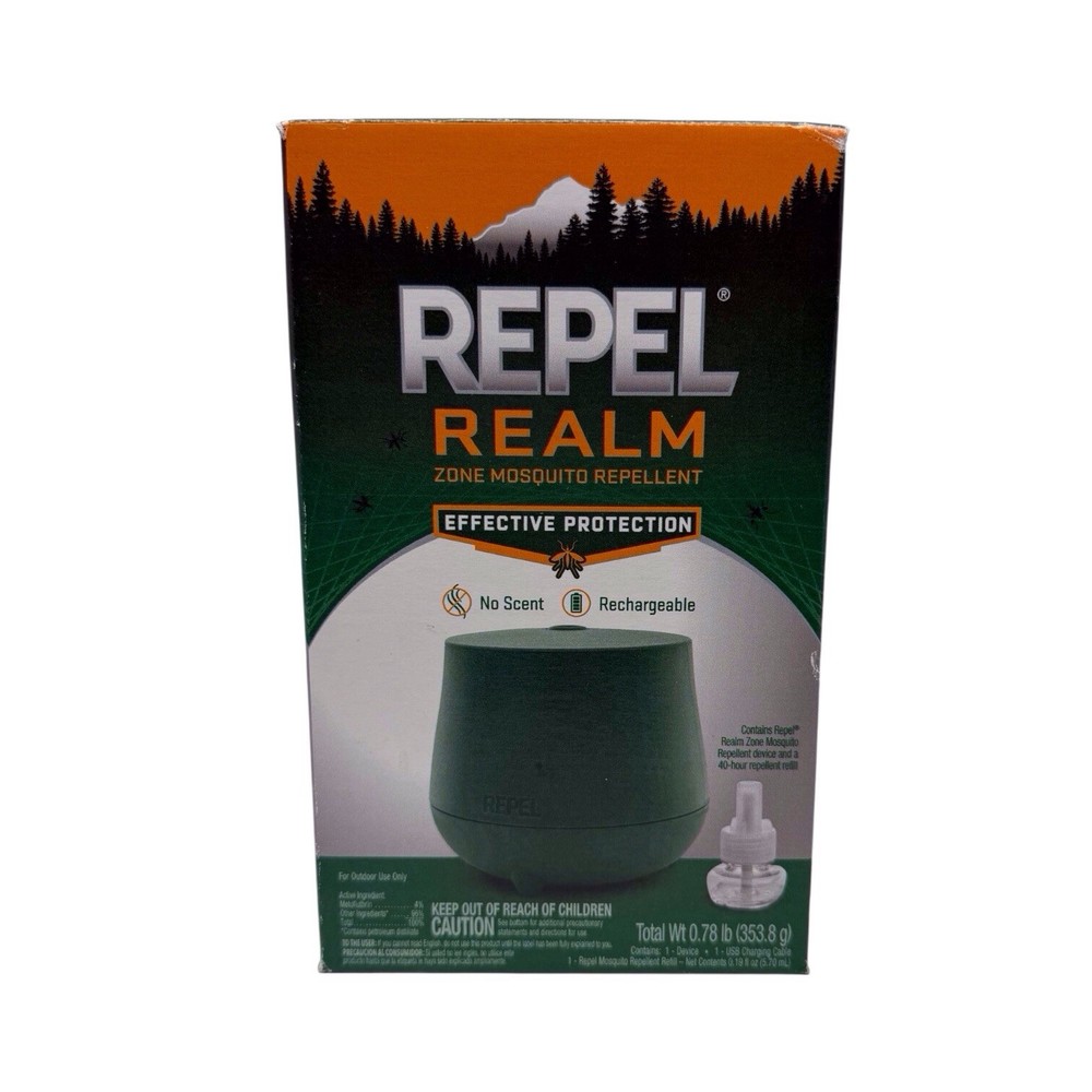 Repel Realm Zone Mosquito Repellent Device Set Rechargeable No Scent