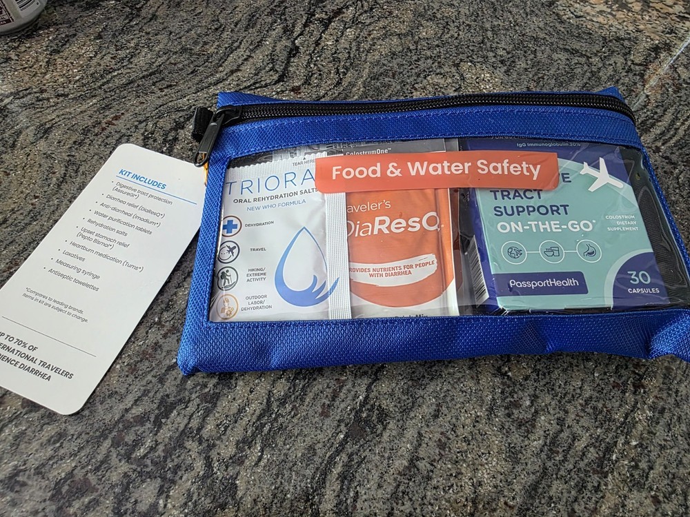 Passport Health Emergency Food & Water Safety Kit for Travel Abroad