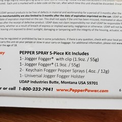 New 2 Packs UDAP Jogger Fogger Pepper Spray Defense 6 Piece Kit each