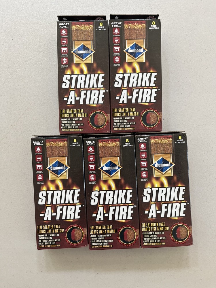 Diamond Strike-a-Fire Strike Match/Fire Starter Lot Of 5 Brand NEW 5 PACKS