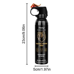 Feloiy 30 Feet BEAR Deterrent Repellent Spray 11 oz GLOW CAP CAMPING HIKING