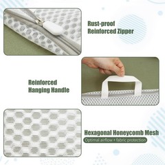 GWT 4Pcs 3D Mesh Laundry Bags with Hanging Handles 20″ x 24″ x 4″, Clear