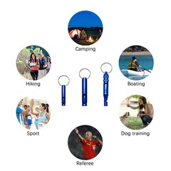 36 PCS Extra Loud Aluminum Whistle with Key Chain, 3 Sizes Emergency Situatio…