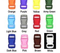 3/8″(10mm) Colorful Contoured Curved Side Snap Release Plastic Buckles Paracord