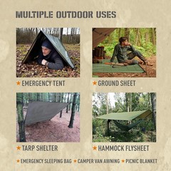 Monterra Insulated Tarp, Emergency Survival Blanket, 60″ x 84″, Heavy Duty Water