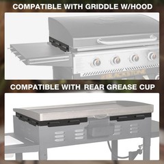 «Magnetic Stainless Steel Wind Guards for 36” Griddle – Flame Protection