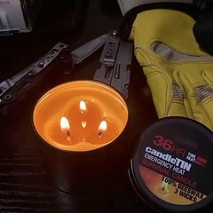 Beeswax Survival Candle Tin 100% Natural Bushcraft Emergency EDC Outdoor Camping