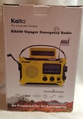 Kaito Portable Radio Emergency Solar + Hand Crank Powered KA500 Yellow Voyager