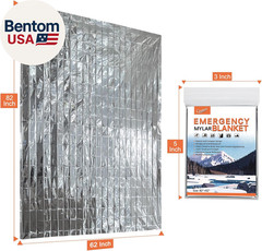 4 Pack -Large 82” X 62” Survival Emergency Mylar Thermal Blankets, Thermal Survi