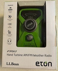 LL Bean Eton FRX1 Hand Turbine AM FM Weather Radio LED Flashlight Hand Crank!