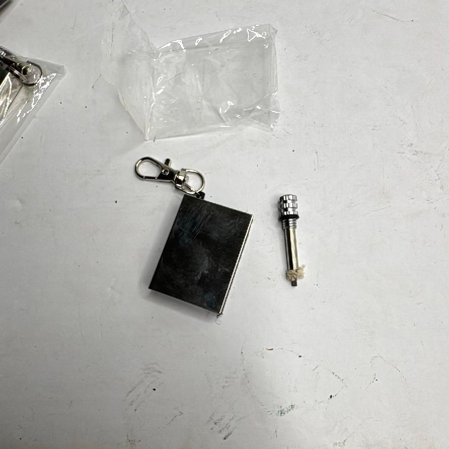 Permanent Match Fire Starter Keychain Silver Metal – Used