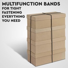 Mission Gallery Trash Can Rubber Bands 1 Count (Pack of 3), Black Set 3