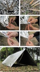 Emergency Thermal Blanket 25 Pack Mylar Reflective Survival Shelter 210x160cm