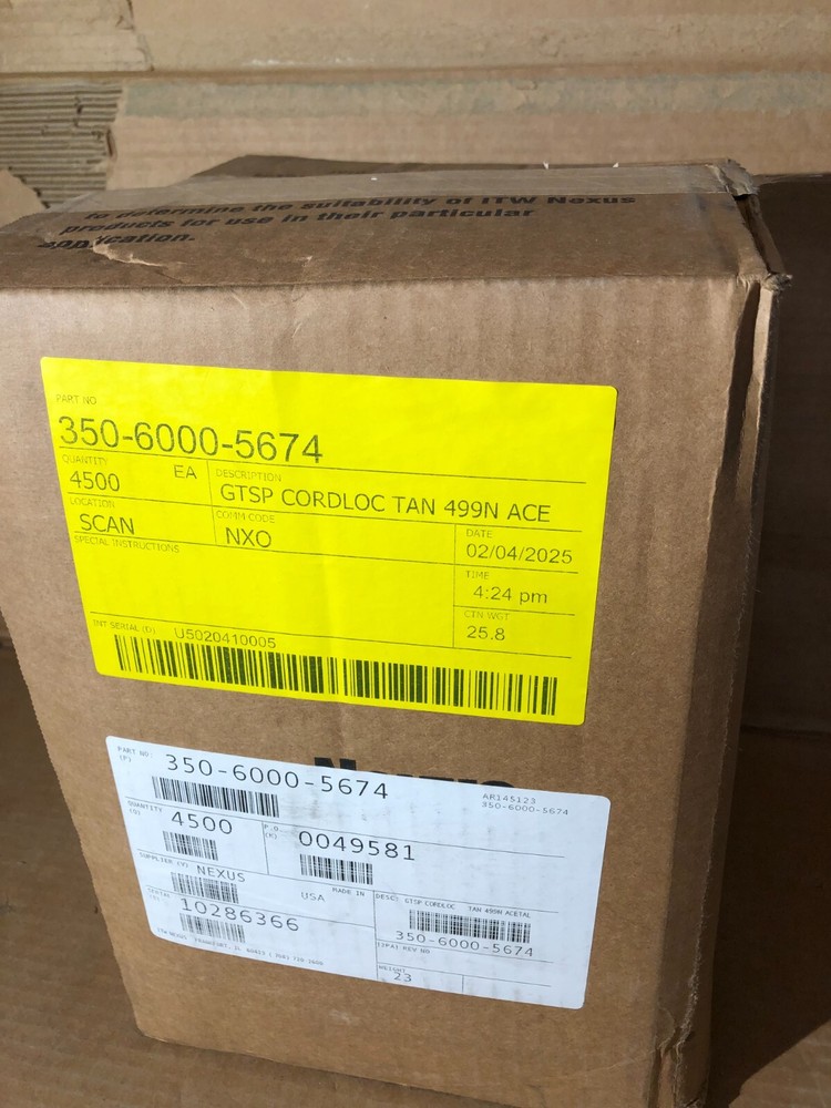 ITW Nexus 350-6000-5674 GTSP Cordloc Ghillietex tan 499 Lot of 4500