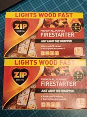 Zip Premium All Purpose FIRESTARTER CUBES 12 Per Box (24 Total) Lot Of 2