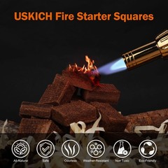 Fire Starter Squares 72Pcs,Natural Starters for 72PCS, Brown