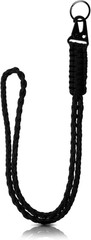Heavy Duty Paracord Lanyard Keychain Neck Strap ID Card Camera Holder Black