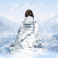 Emergency Mylar Thermal Blankets,Space Blanket Survival Kit Camping Blanket, Per