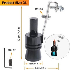 Xximuim Turbo Whistle XL Black 2pcs