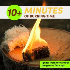 Fire Starter Rolls, 50 Pack Natural Fire Starters for Campfires, Fireplace, W…