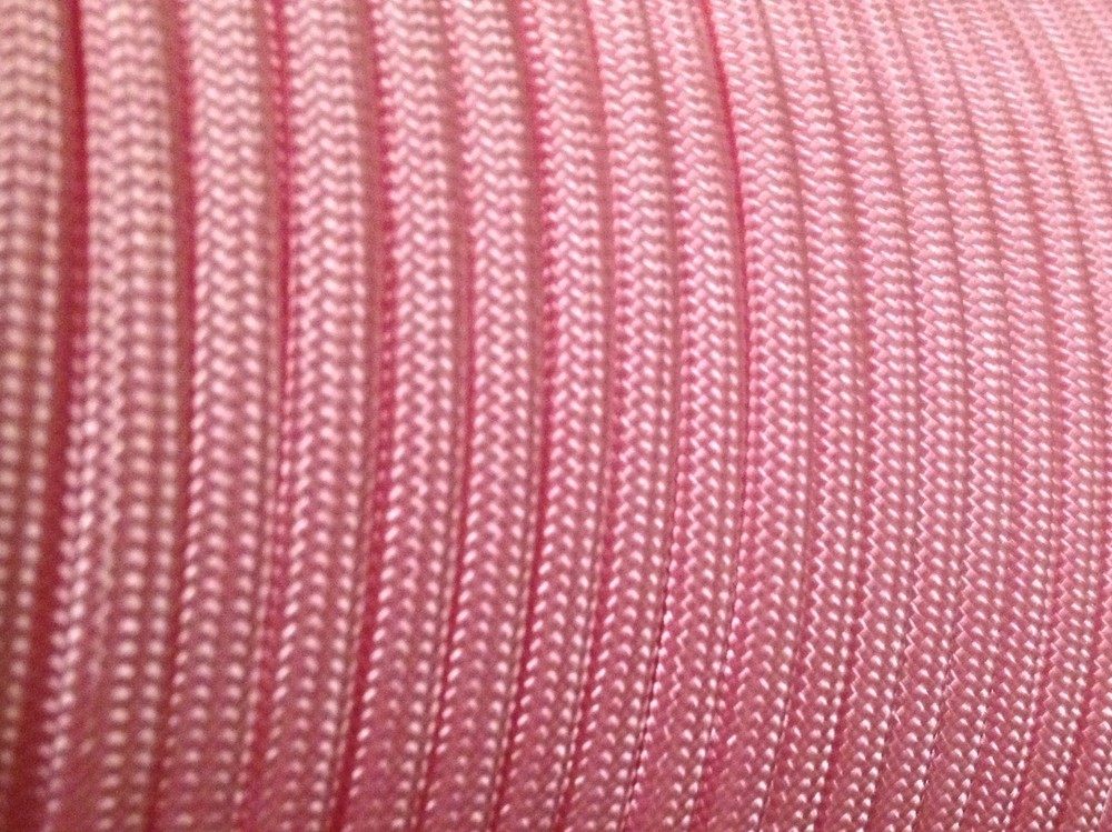 light Pink paracord breast cancer pink paracord 550 cord all USA 7 strand