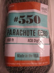 PARACHUTE CORD PARACORD #550 100 FEET CRAFTS CAMPING – COLOR ACU DIGITAL – NEW