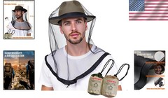 2 Pack Adjustable Mosquito Head Net – Soft Long Mesh Cooling Coverage for Hats