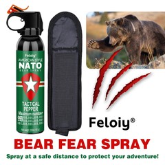 Feloiy NATO Bear Spray 11 oz Holster Powerful Stream Strongest Legal Formula