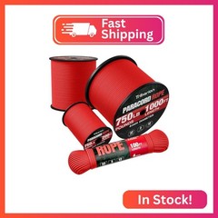 TRIBERION Paracord Rope 750 lb – 1000ft 5/32″ Parachute Cord 4MM 12-Strand para