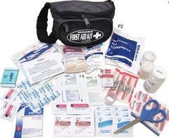 Hikers First Aid FA130 Kit Black Nylon Fanny Pack W/ Adjustable Waist Band