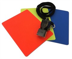 Referee Set Handball with Whistle and Disciplinary Cards Red, Yellow and Bl…