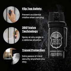 Pepper Spray Self Defense- Max Strength- 16ft Range- Portable Belt Clip Fogger