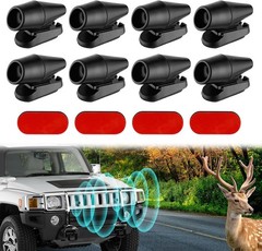 8PCS Deer Warning Whistles with Self-Adhesive for Safer Driving