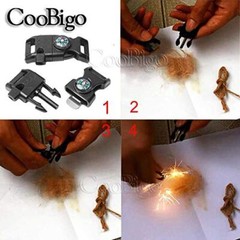 10 Pcs Paracord Buckles Clips Whistle Buckle Compass Fire Starter for Outdoor